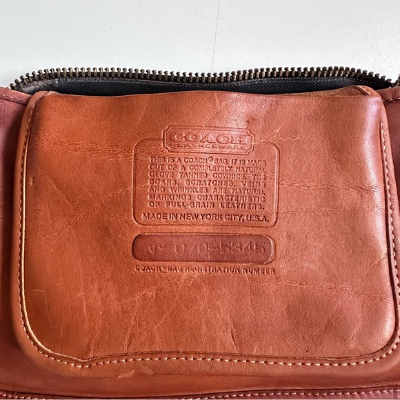 Coach Vintage Basic Clutch Bag British Tan Zipper Needs Repair - Picture 8 of 9